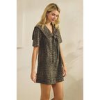 Leopard Denim Mini Dress