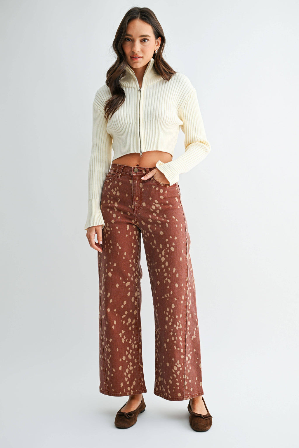 Deer Print Denim