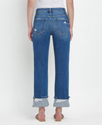 Cuffed Straight Jeans