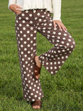 Polka Dot Straight Leg Pant