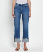 Cuffed Straight Jeans