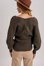 Wrap Crossover Knit Sweater