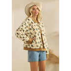 Printed Button Down Jacket