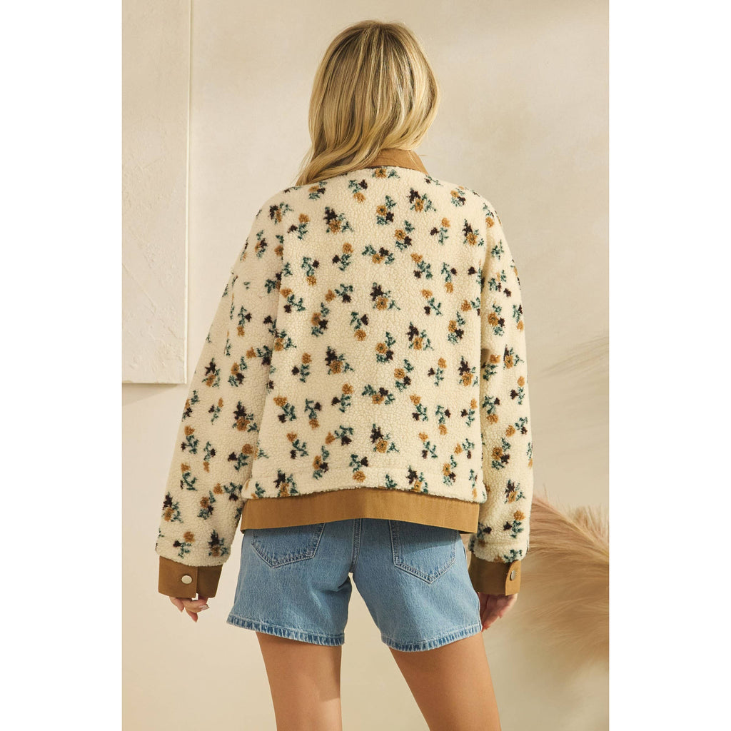 Printed Button Down Jacket