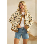 Printed Button Down Jacket