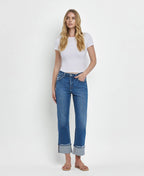 Cuffed Straight Jeans