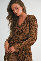 Velvet Floral Lace Romper