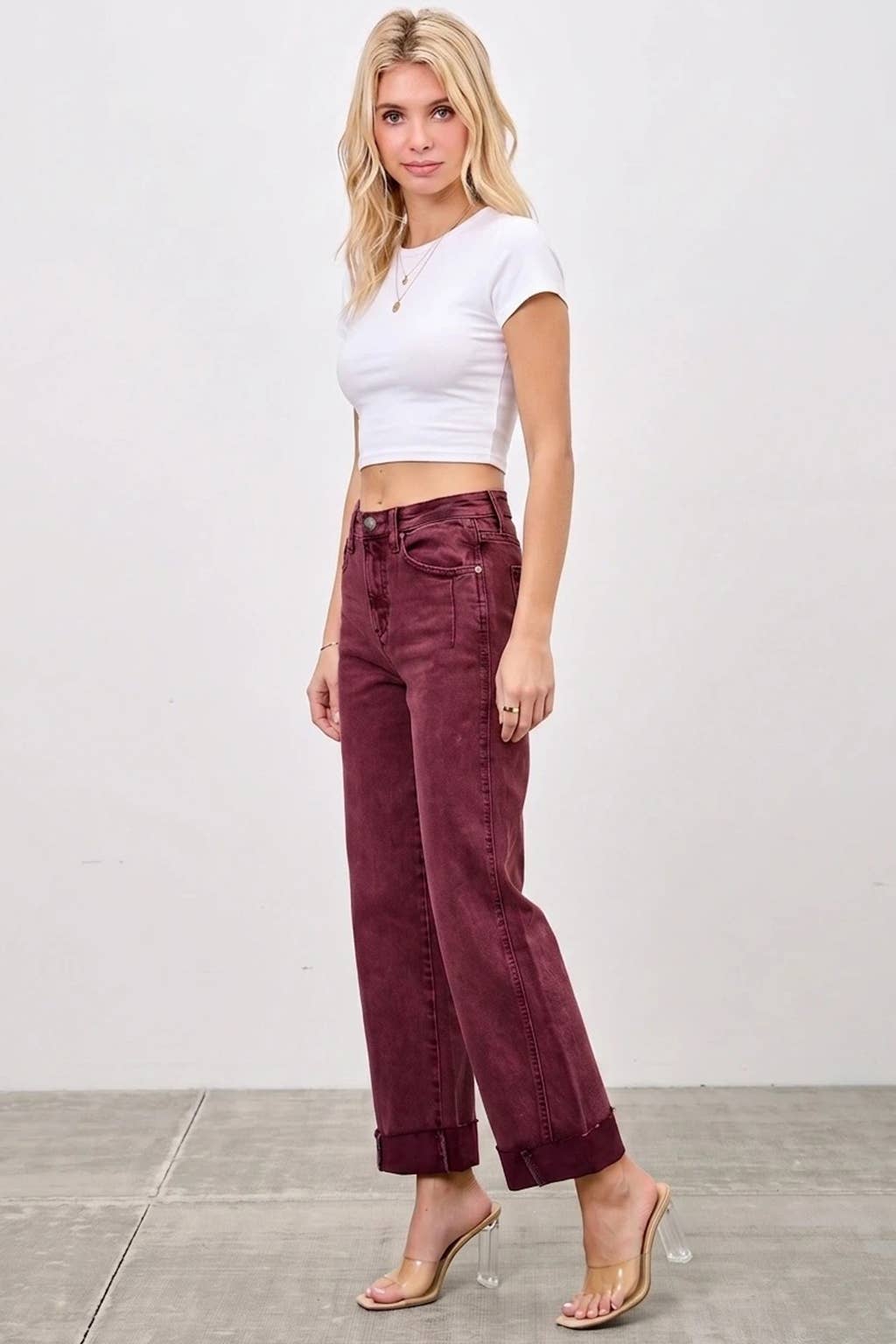 High Rise Straight with Cuff
