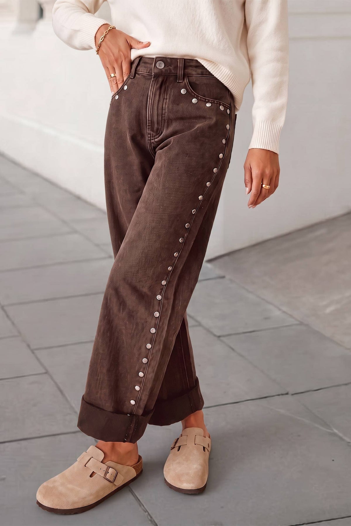 Studded Detail Jeans