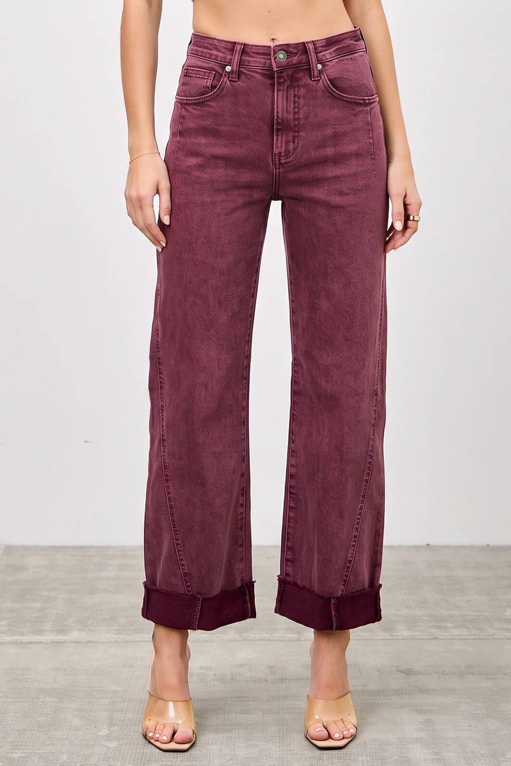 High Rise Straight with Cuff