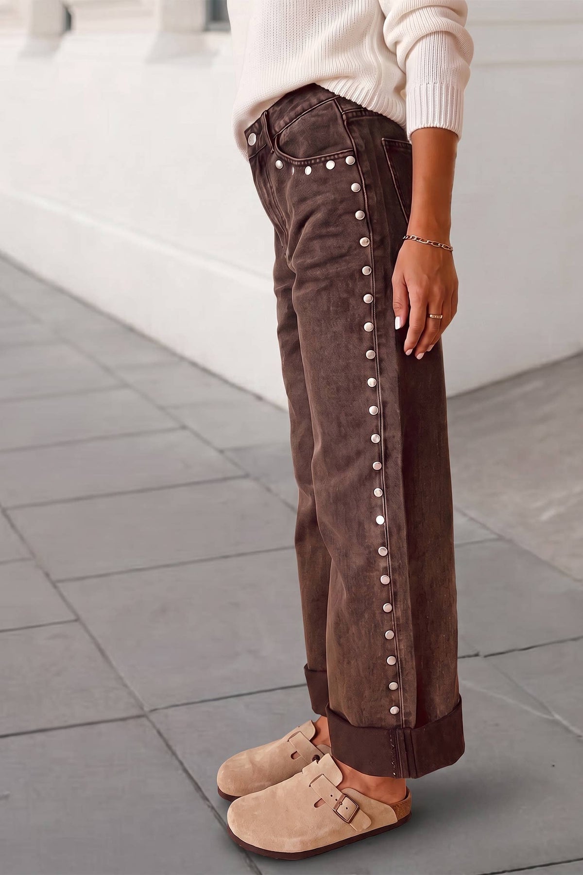 Studded Detail Jeans